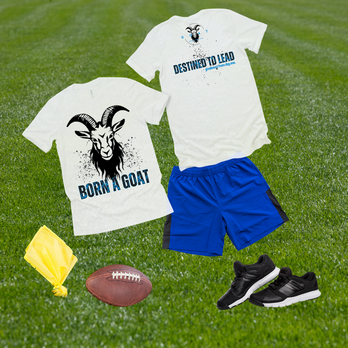 Born A Goat Blue  - Short Sleeve - Youth