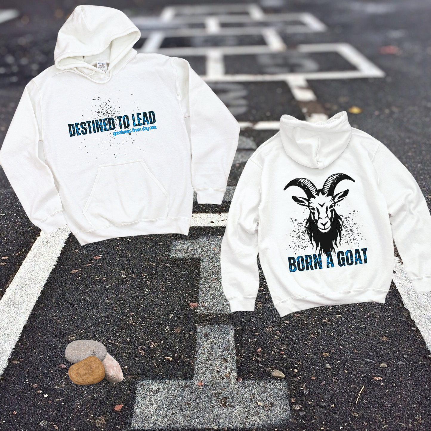 Born A Goat Blue - Hoodie - Youth