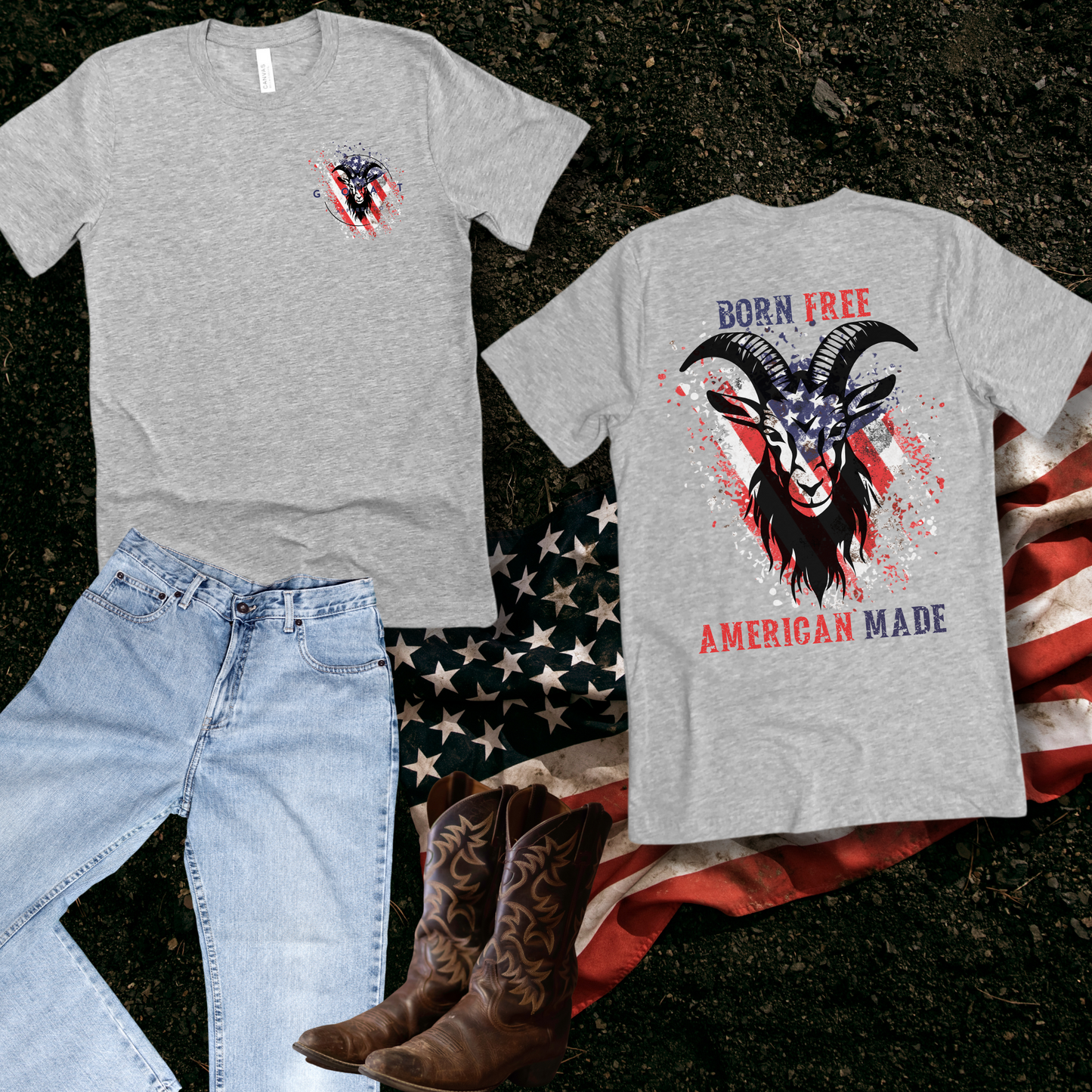 Born Free American Made Short Sleeve T-Shirt