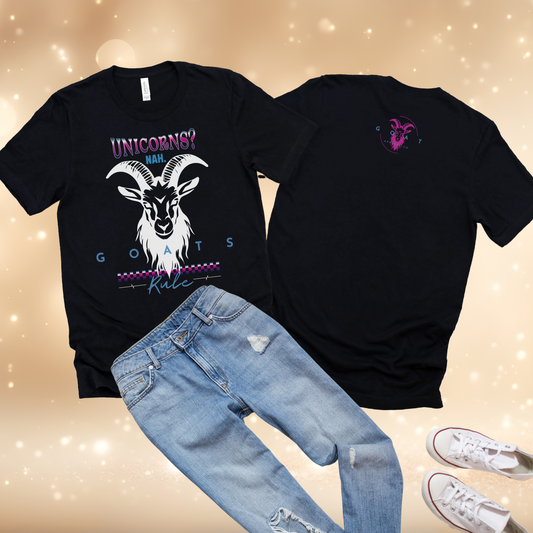 Unicorns? Nah. GOATS Rule Short Sleeve T-Shirt
